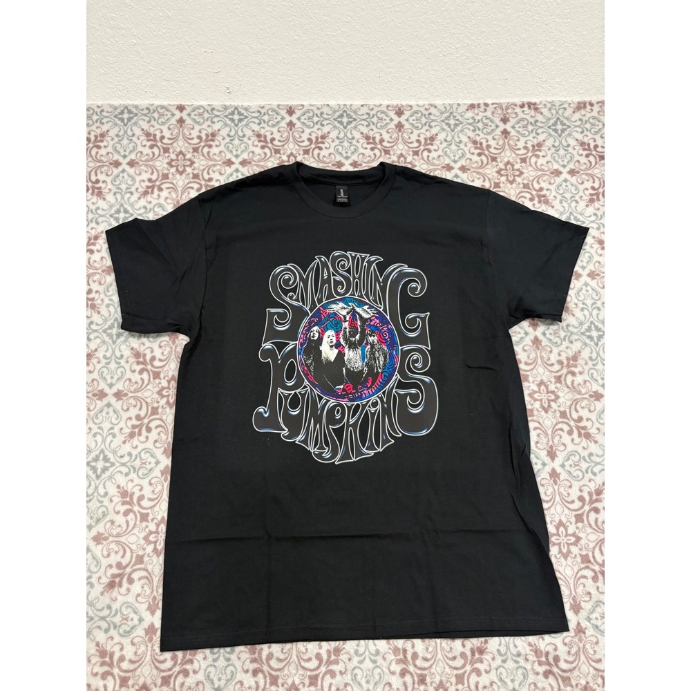 Smashing Pumpkins Graphic T-Shirt Mens XL Black Rock Band Tee Gildan Softstyle